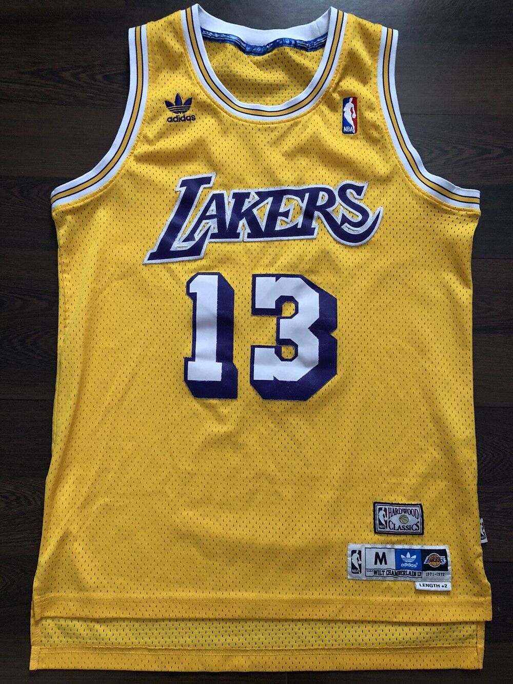 2011 Wilt Chamberlain Adidas Mitchell & Ness Lakers #13 Chamber Jersey SzM Rare